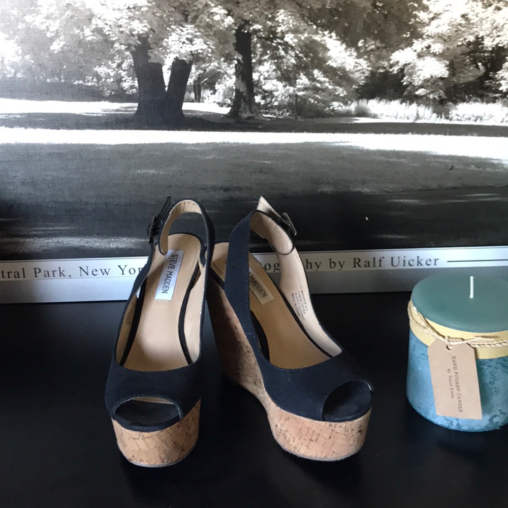 Steve Madden Wedge cork heels women’s 6.5